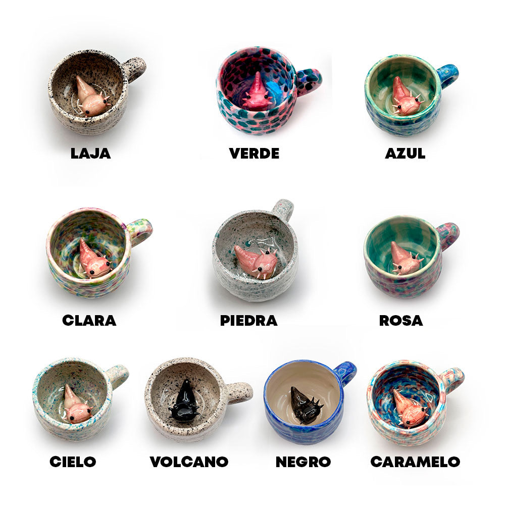 Promo 4 Tazas de ajolote 200ml