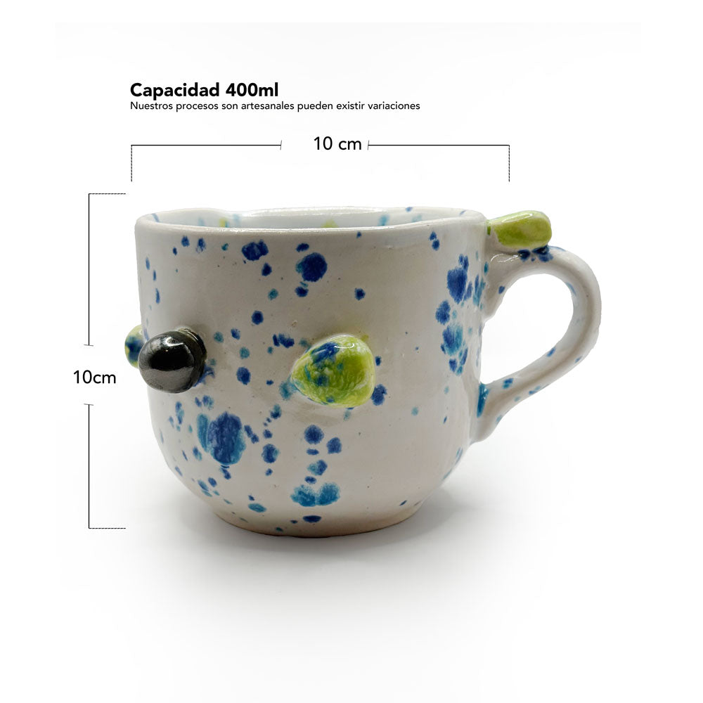 Taza Cara de Pez Blanco Especial