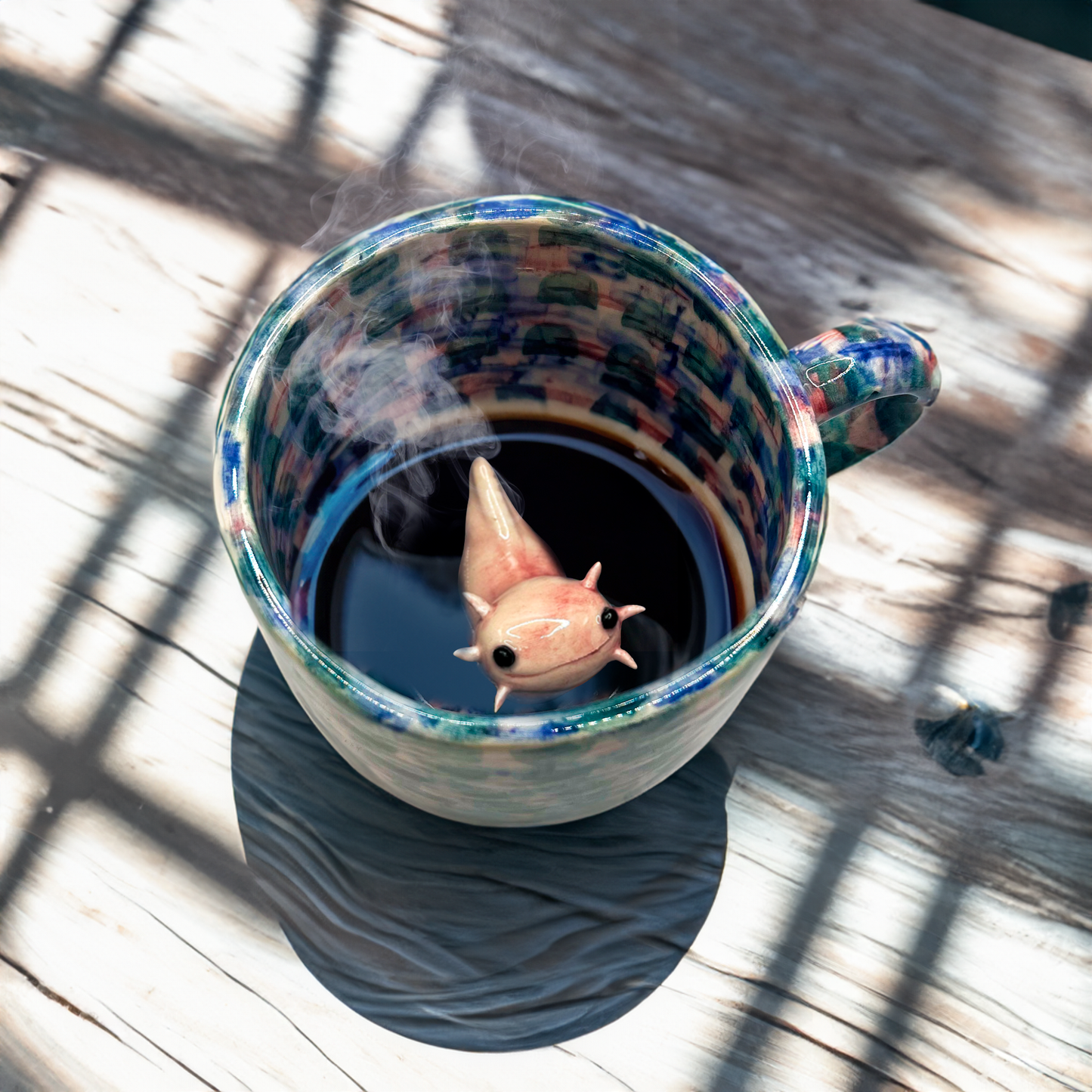 Taza Ajolote Verde Mediana