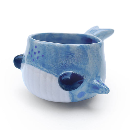 Taza de cara de Ballena Azul