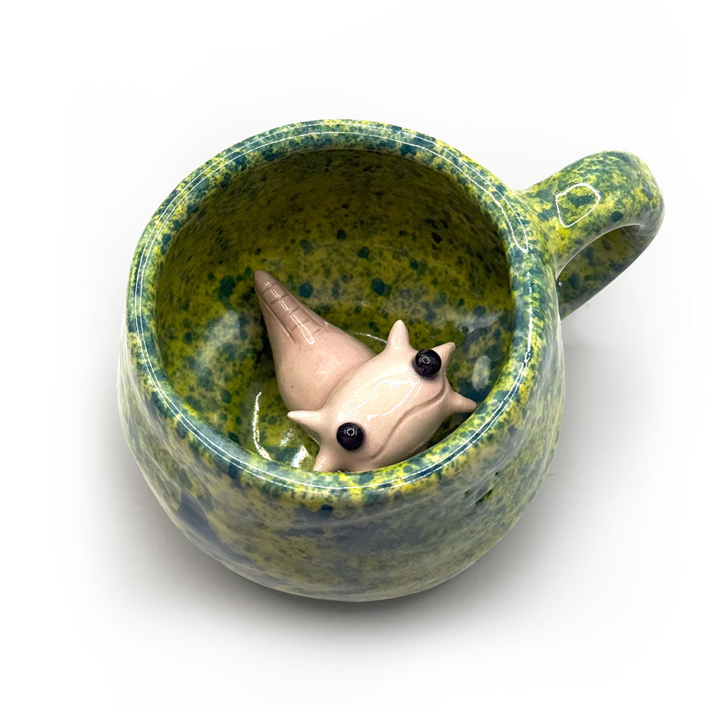 Taza Ajolote Verde Maya Chica