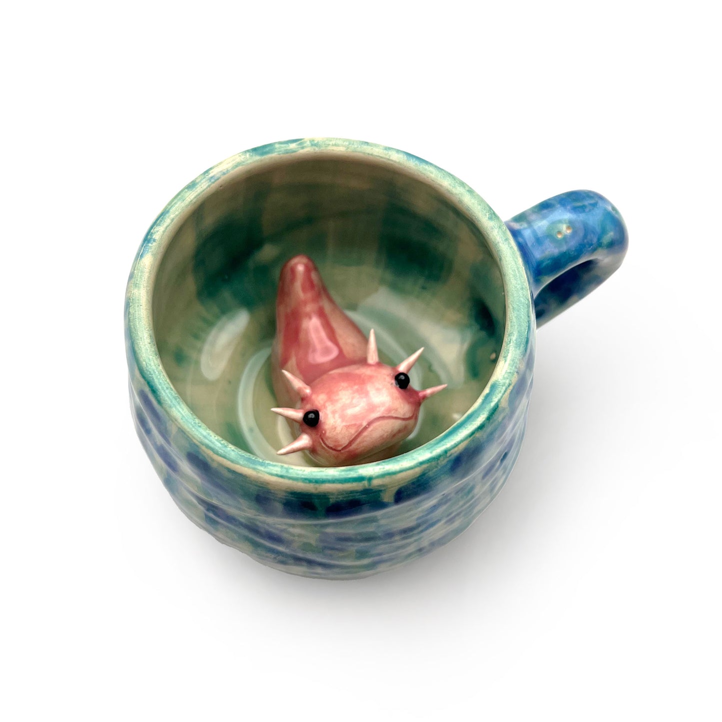 Taza Ajolote Azul Chica