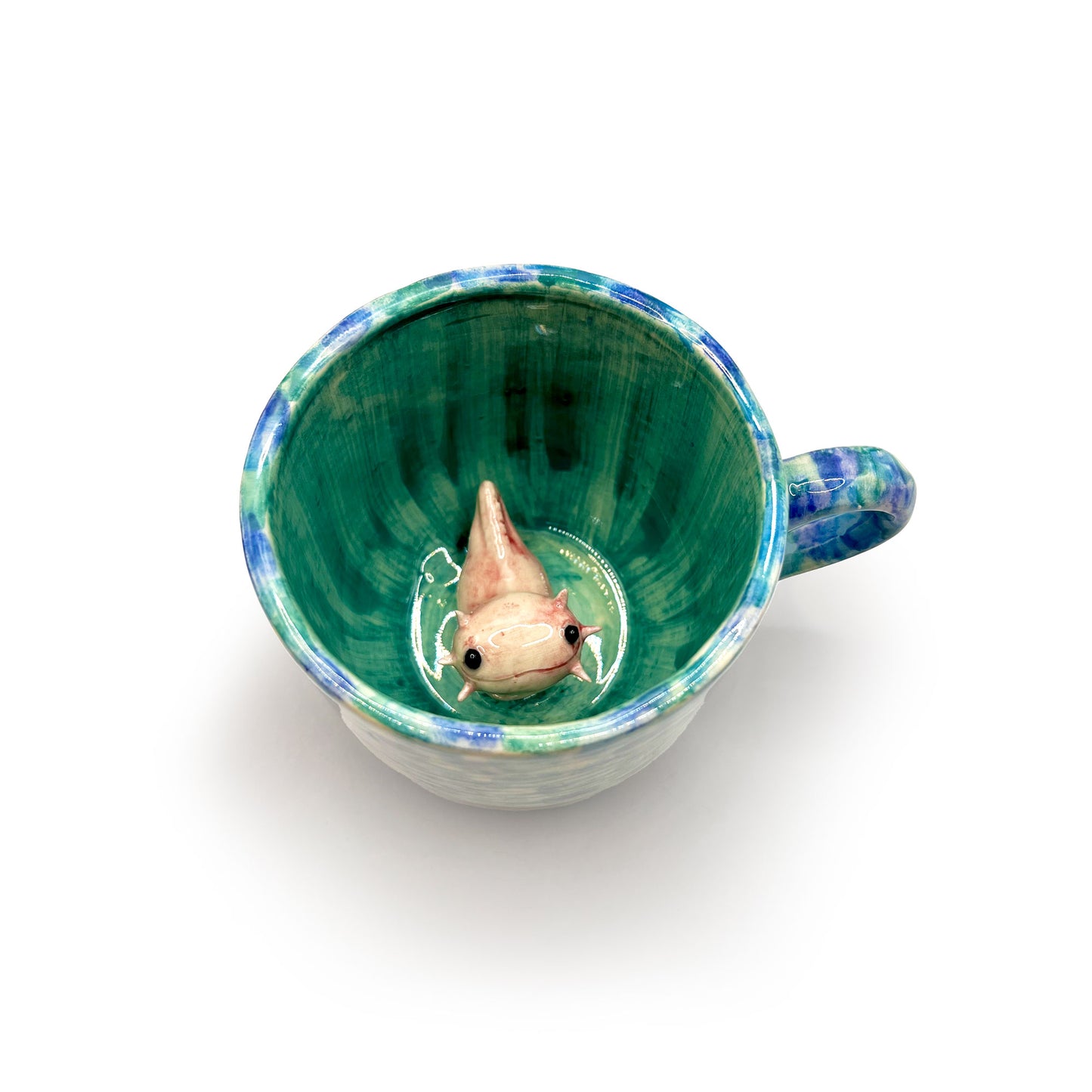 Taza Ajolote Azul Mediana