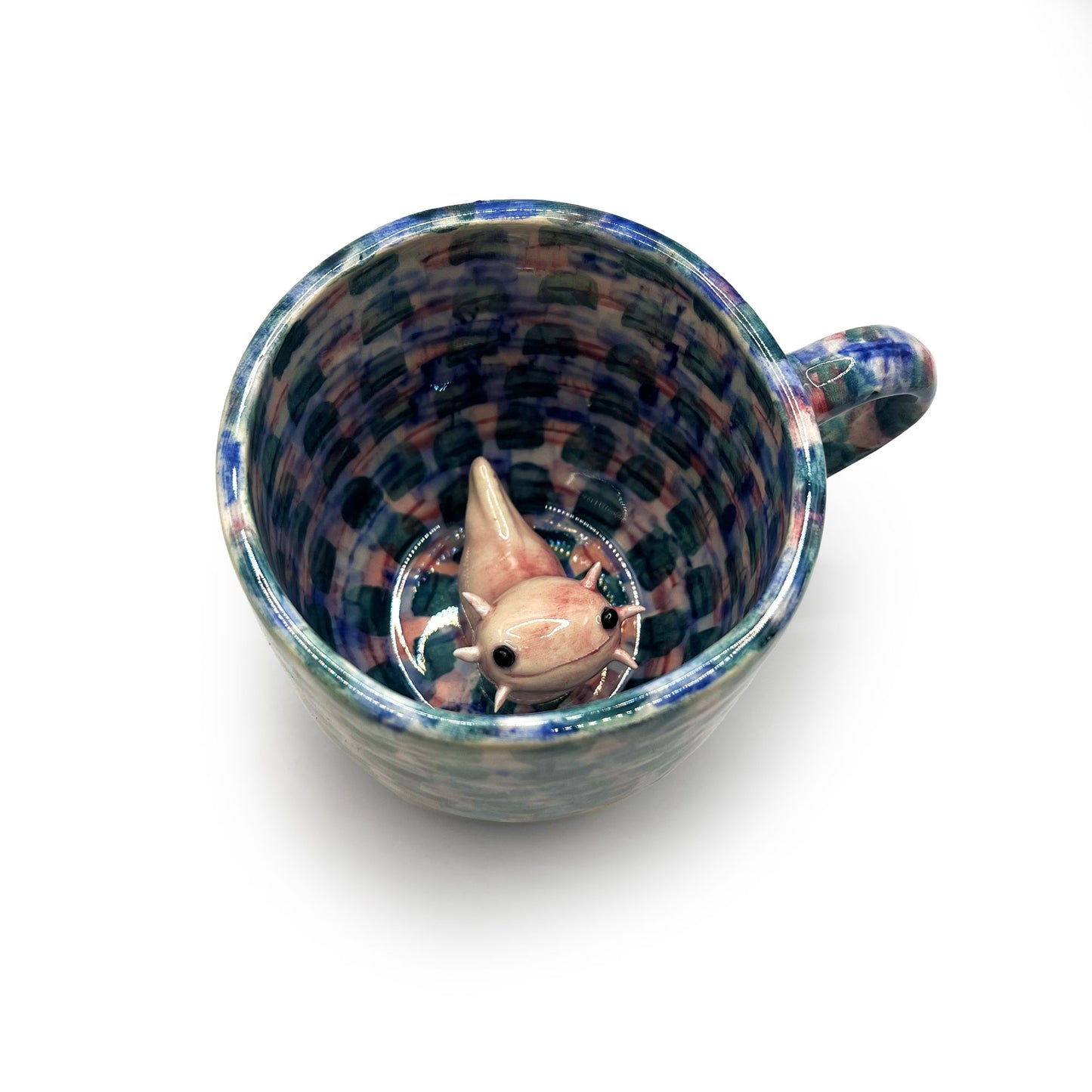 Taza Ajolote Verde Mediana