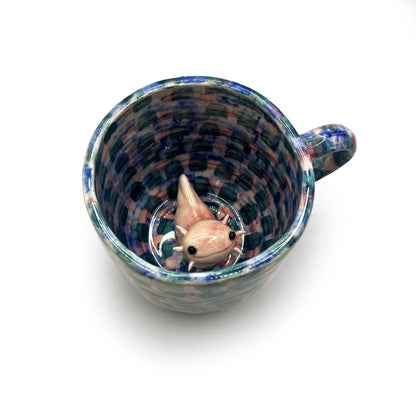 Taza Ajolote Verde Mediana