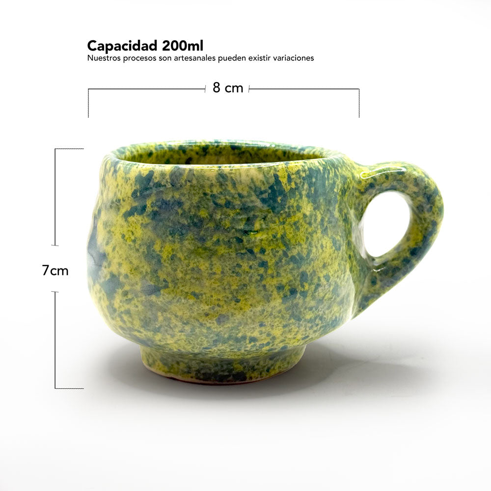 Taza Ajolote Verde Maya Chica
