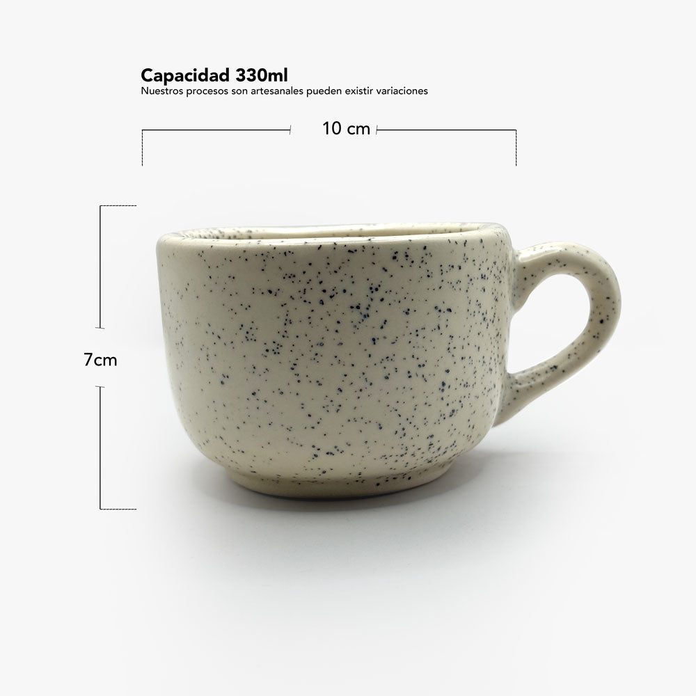 Taza Granito Negro 300ml 2 Unidades