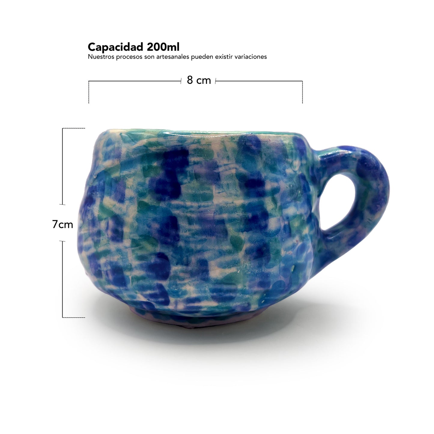 Taza Ajolote Azul Chica