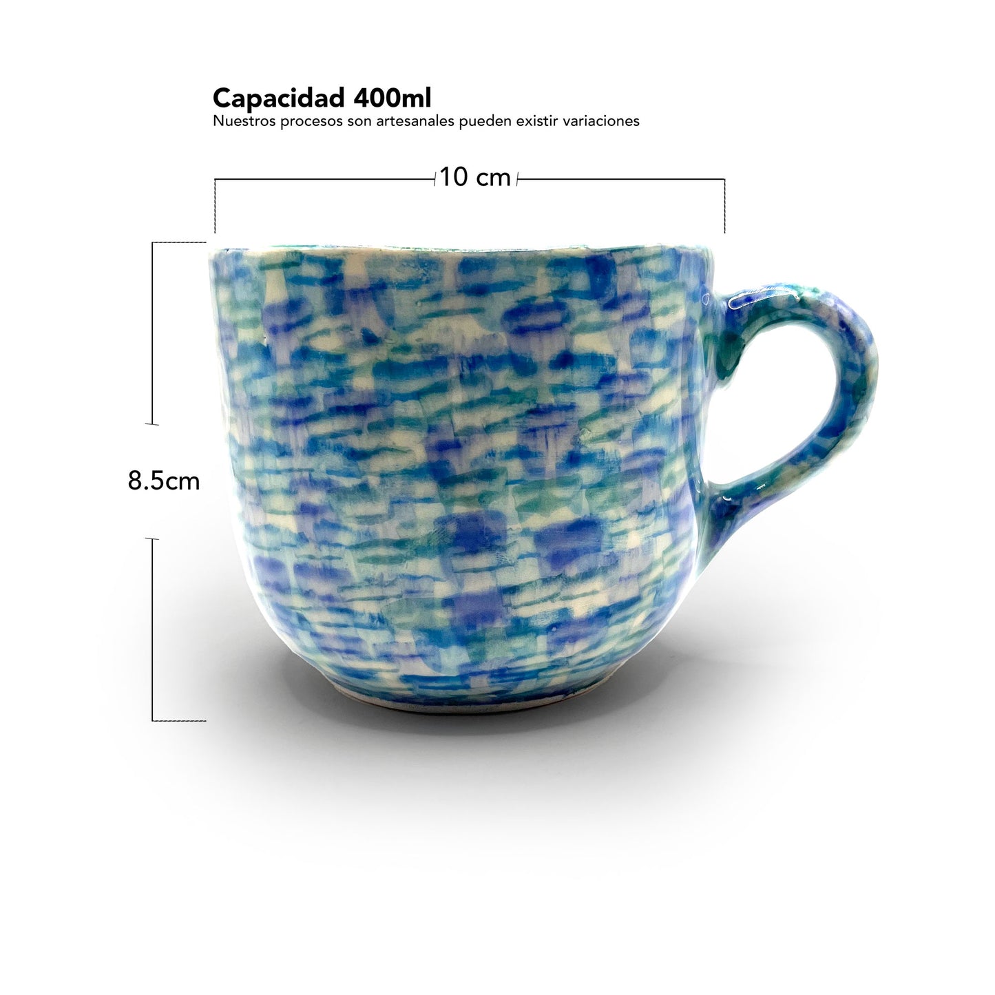Taza Ajolote Azul Mediana